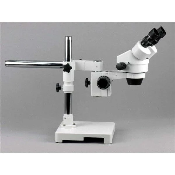 SM-3 Series Zoom Stereo Microscope 7X-45X Magnification on Single Arm Boom Stand