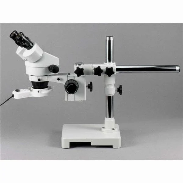 SM-3 Series Zoom Stereo Microscope 7X-45X Magnification on Single Arm Boom Stand - Image 3